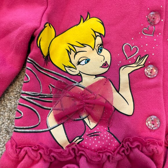 Disney Tinkerbell Pink Hoodie Toddler Size 3 - Picture 2 of 8